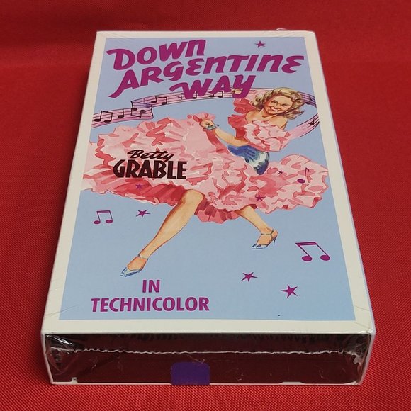 Down Argentine Away Betty Grable in Technicolor VHS 1989 New Sealed - Picture 3 of 8